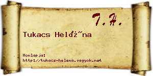 Tukacs Heléna névjegykártya